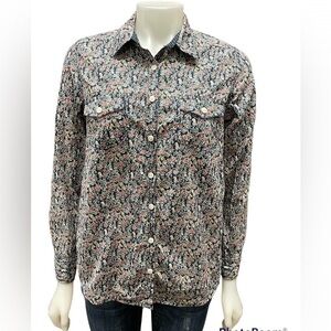 WindRiver Floral Cotton Blouse  Top Size Medium